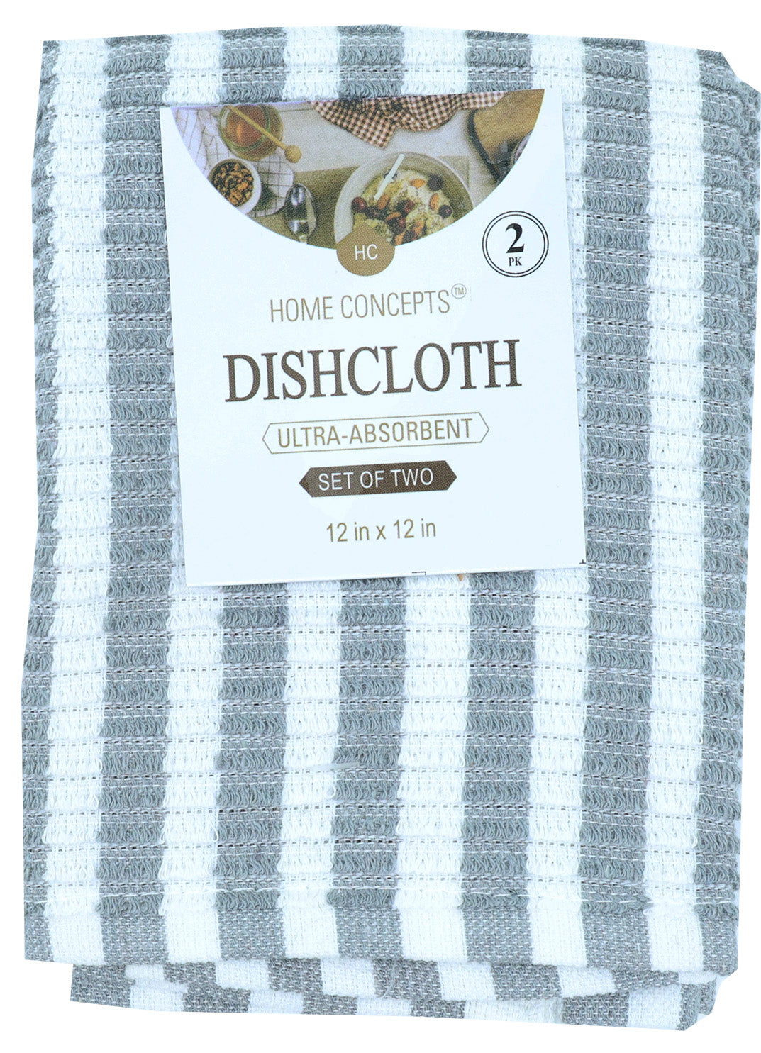 Light Blue Ribbed Dishcloth Set