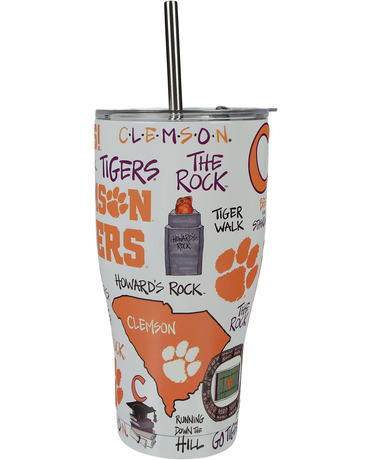Magnolia Lane Clemson Icon Metal Tumbler
