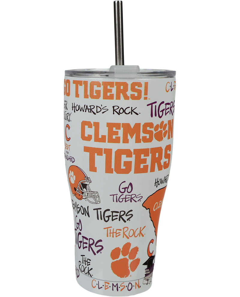 Magnolia Lane Clemson Icon Metal Tumbler