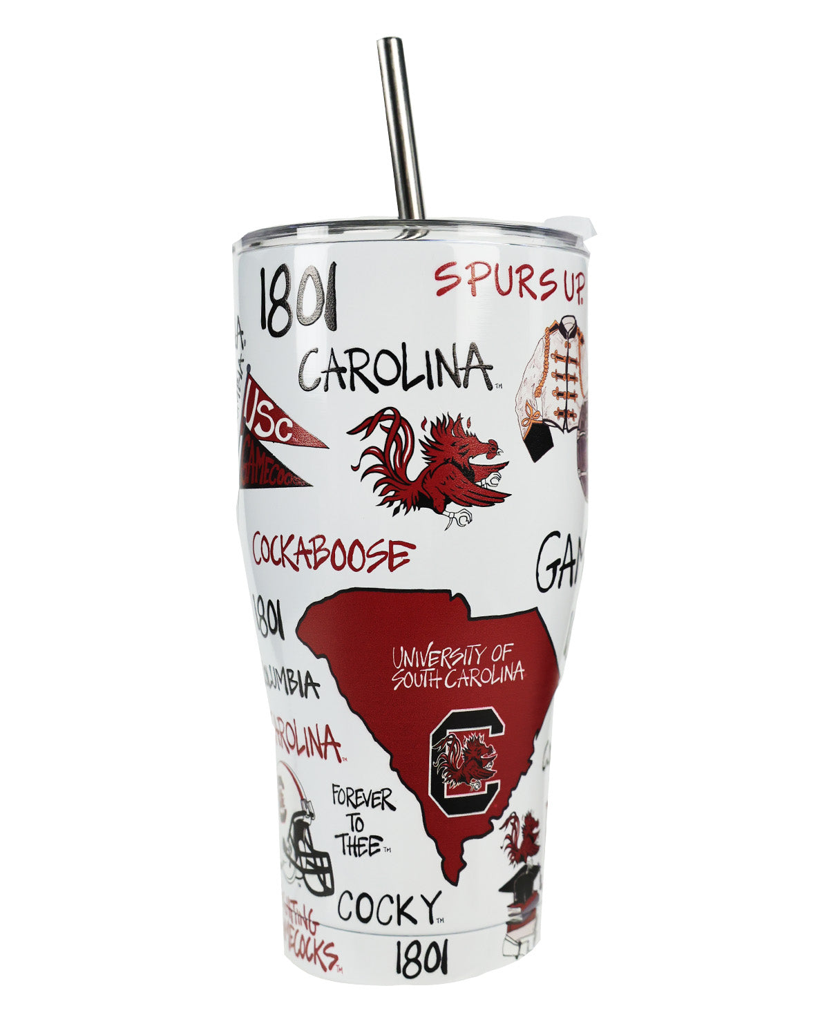Magnolia Lane South Carolina Icon Metal Tumbler