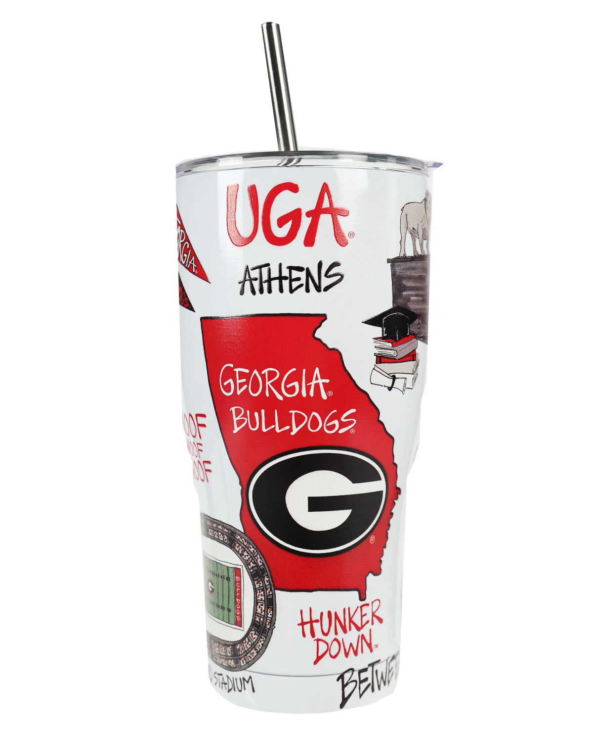 Magnolia Lane UGA Icon Metal Tumbler