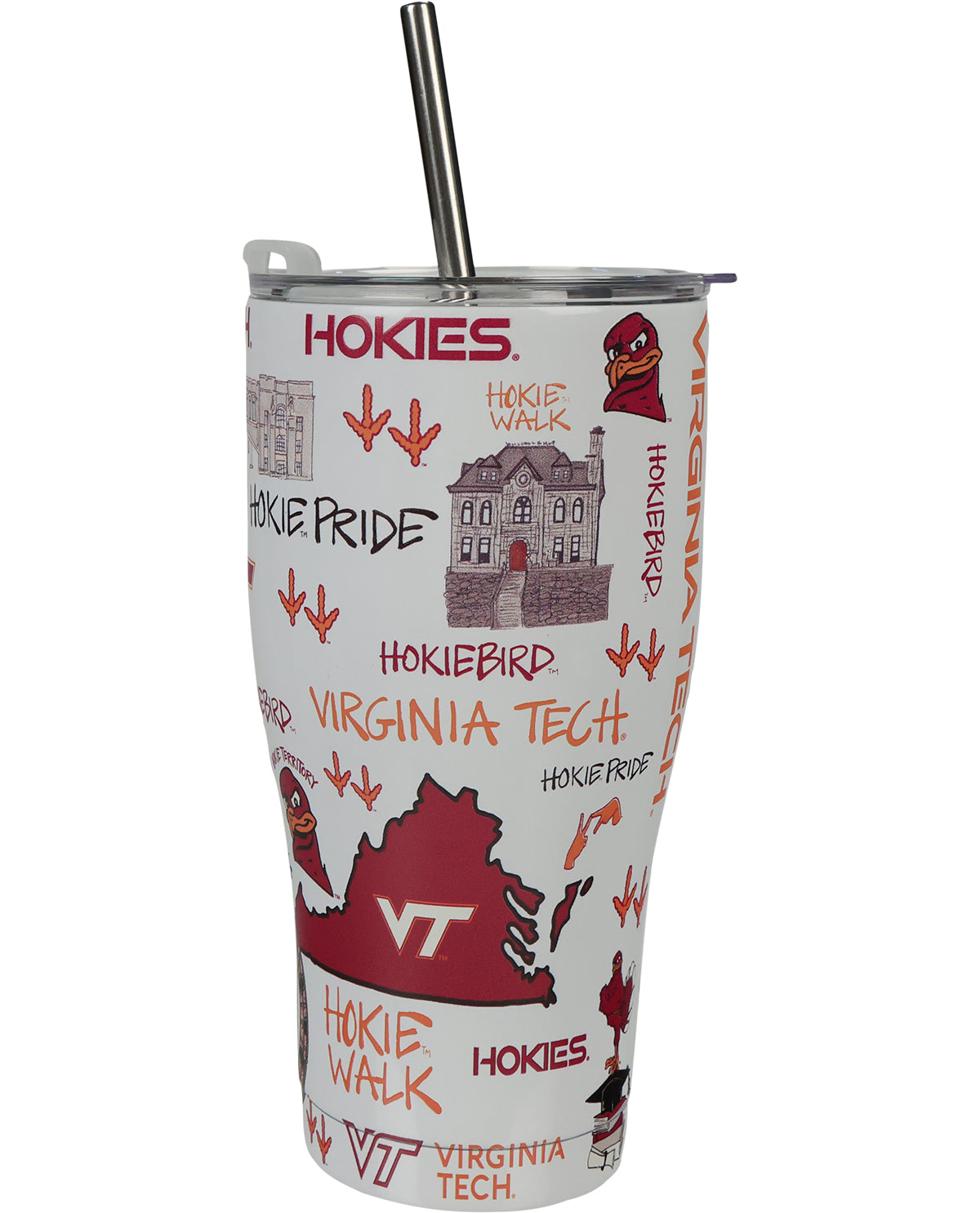 Magnolia Lane Virginia Tech Icon Metal Tumbler