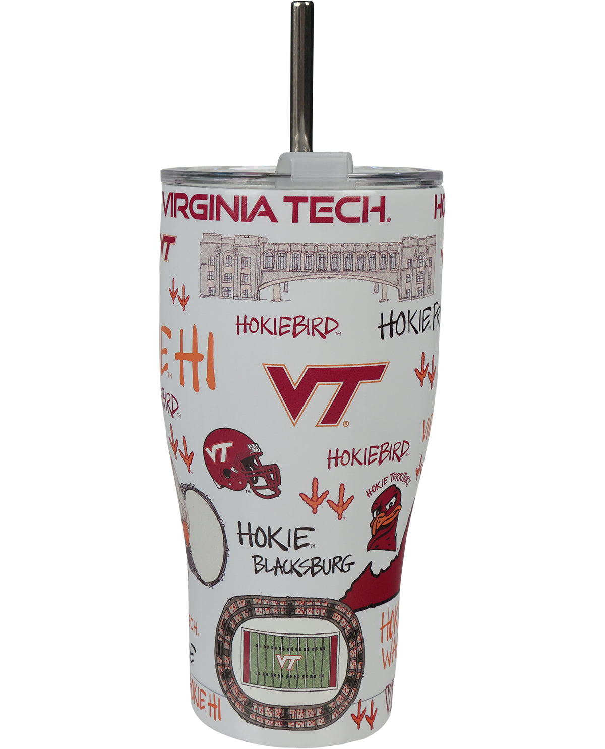 Magnolia Lane Virginia Tech Icon Metal Tumbler
