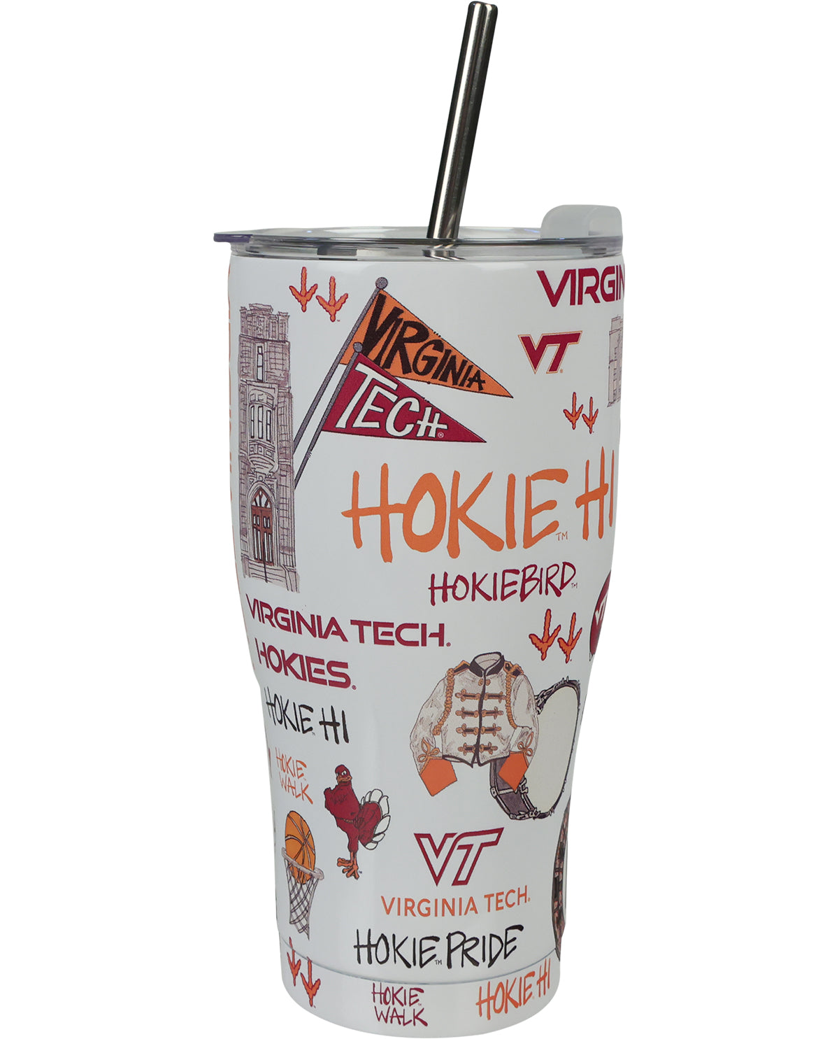 Magnolia Lane Virginia Tech Icon Metal Tumbler
