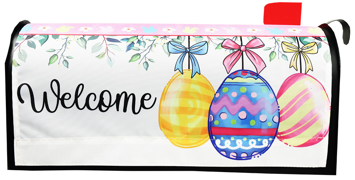 Hanging Easter Eggs Mailbox Cover