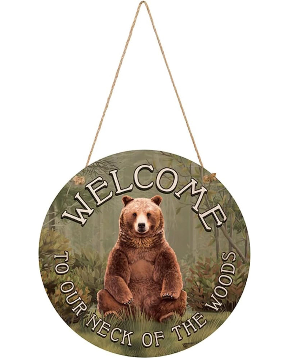 Our Neck of the Woods with Black Bear Door Hanger