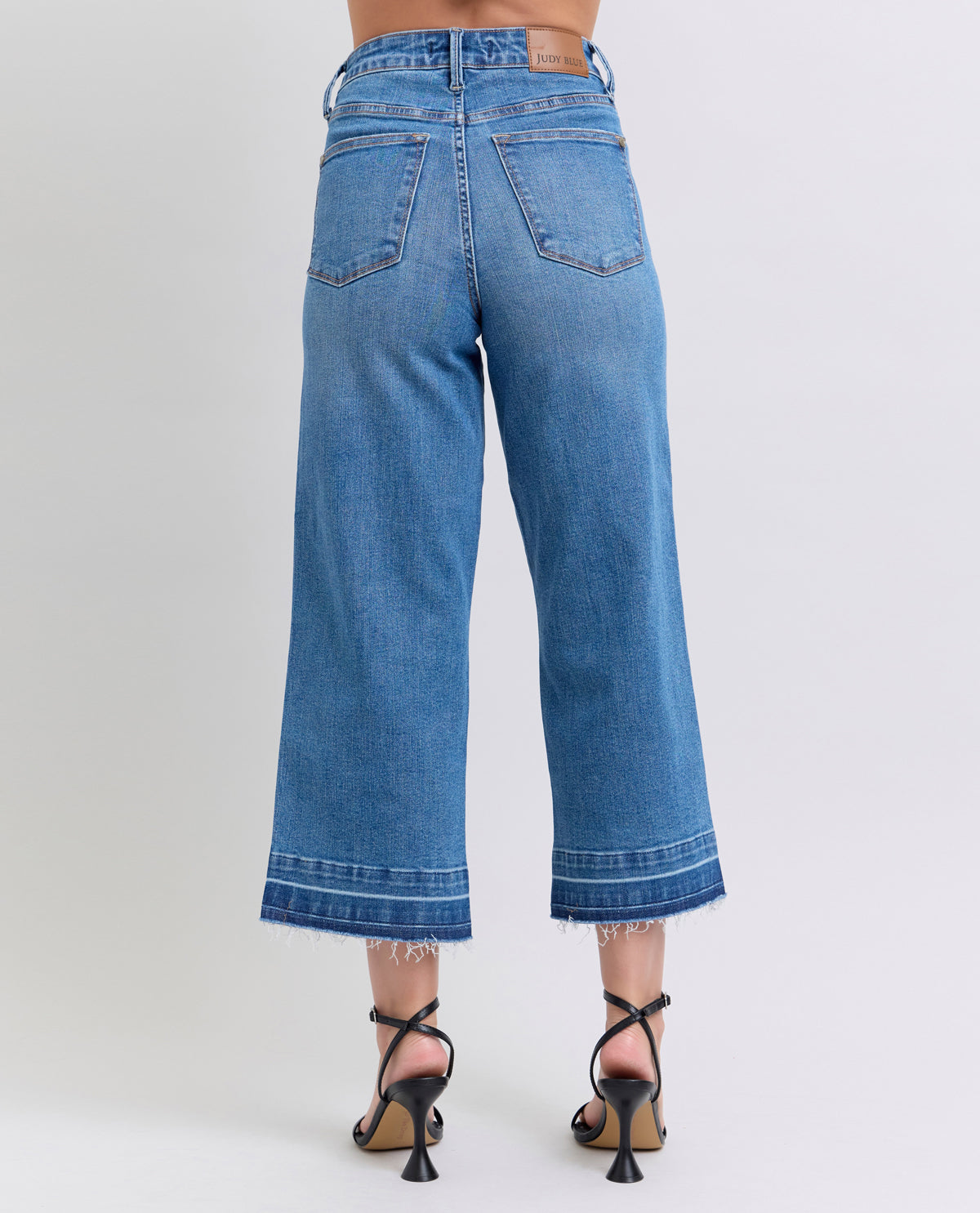 Judy Blue High Waist Wide Leg Cropped Jean