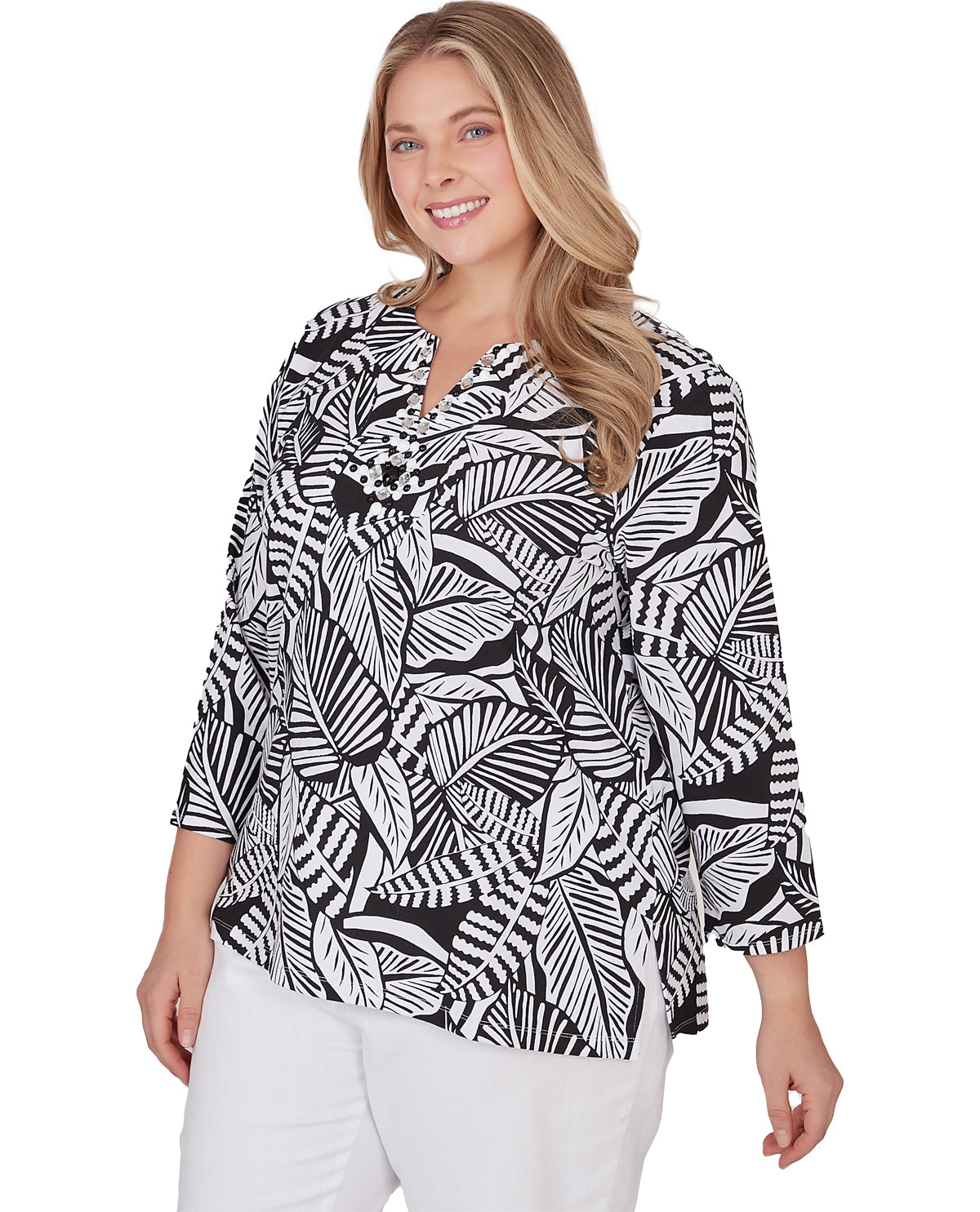 Ruby Road Women's Pattern Play Long Sleeve Jersey Top
