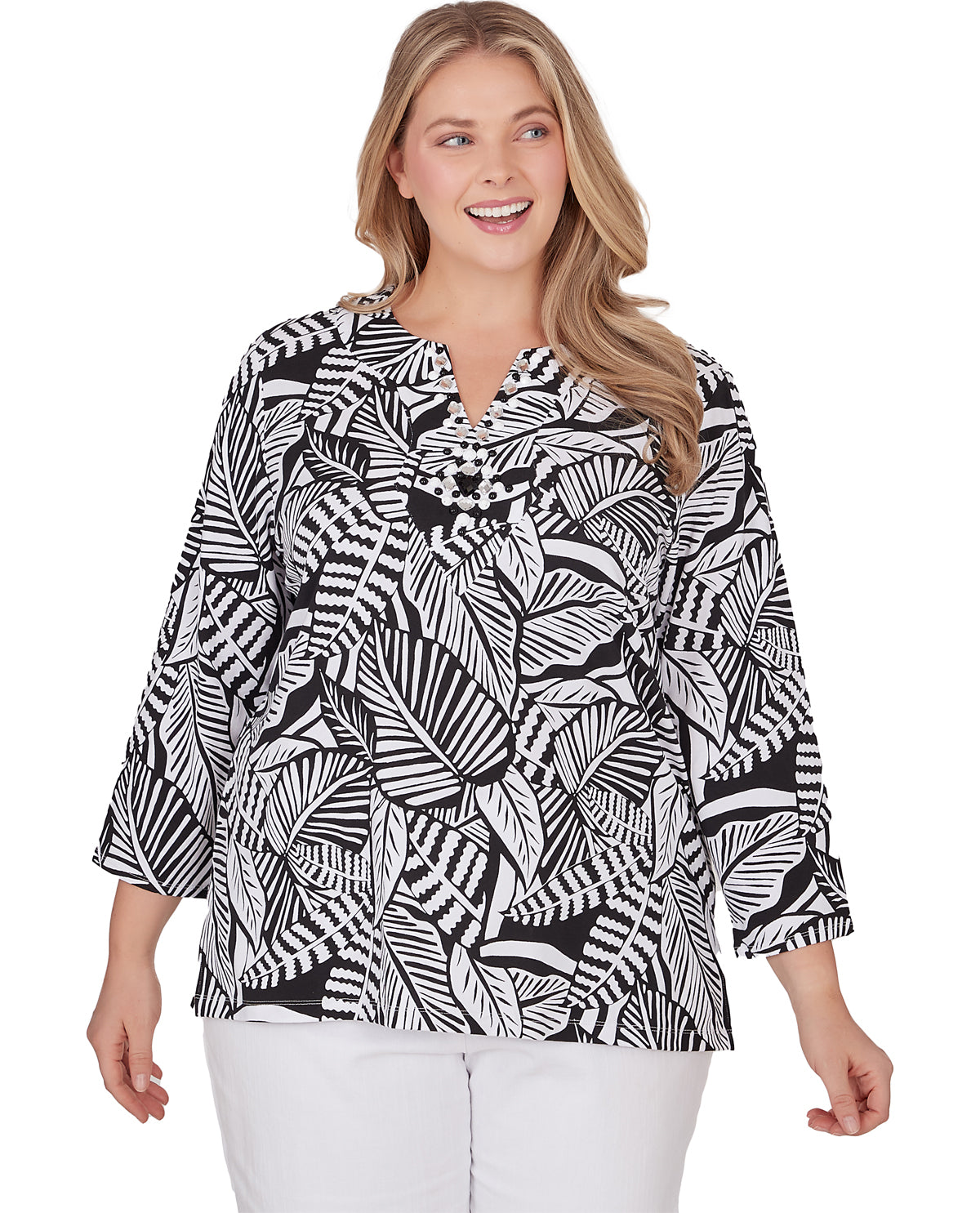 Ruby Road Women's Pattern Play Long Sleeve Jersey Top