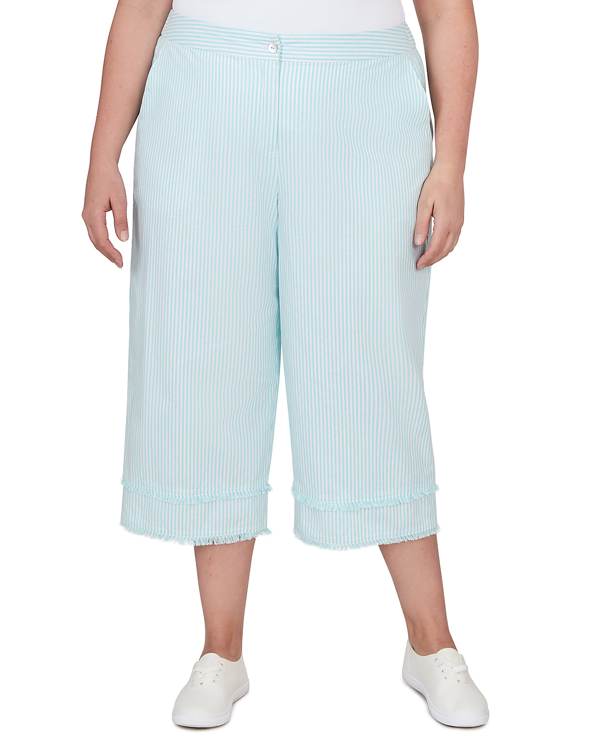 Ruby Road Stripe Denim Capri