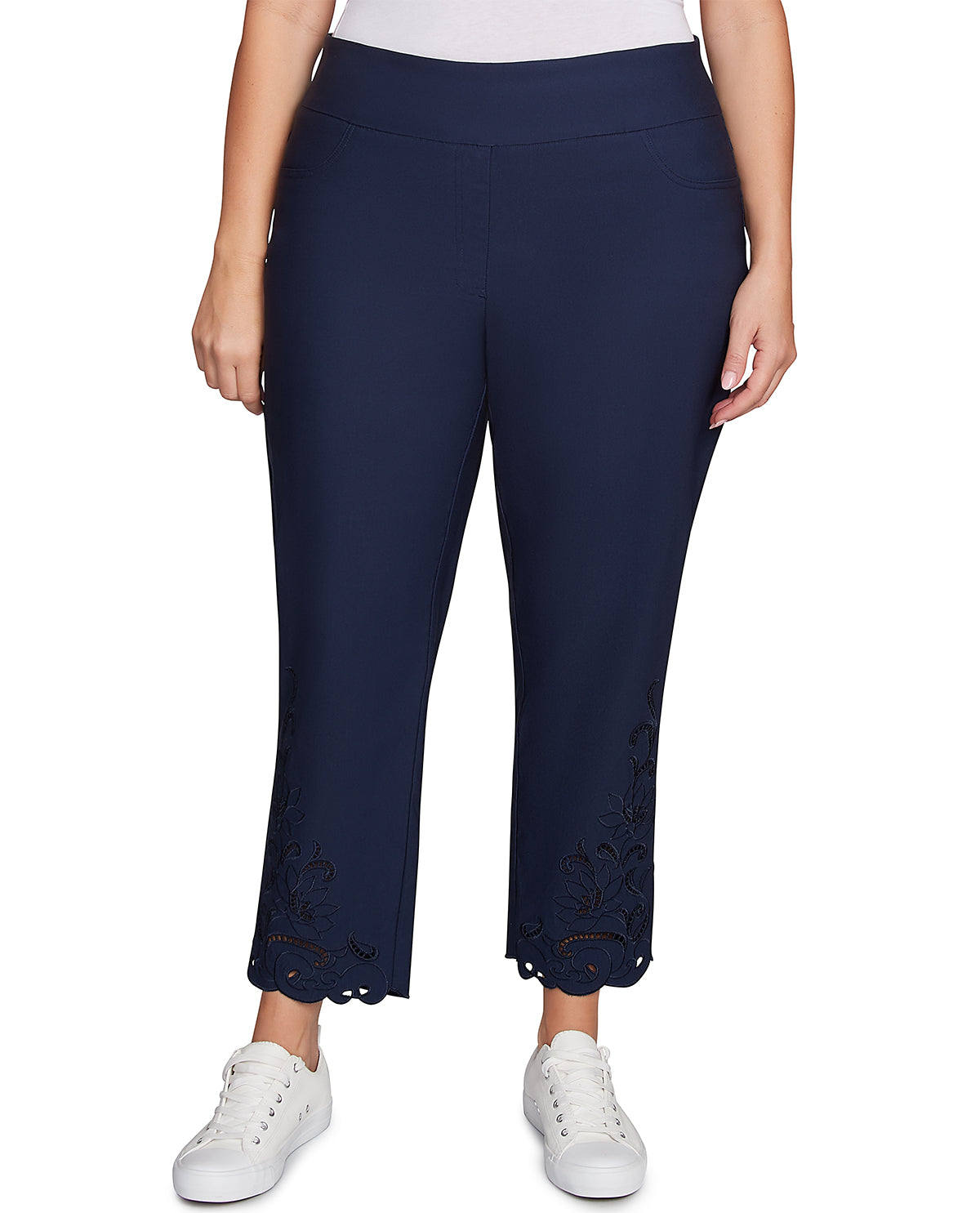 Ruby Road Women's Color Crush Embroidered Silky Pant