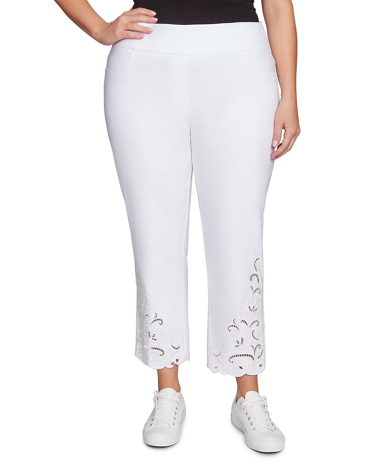 Ruby Road Women's Color Crush Embroidered Silky Pant