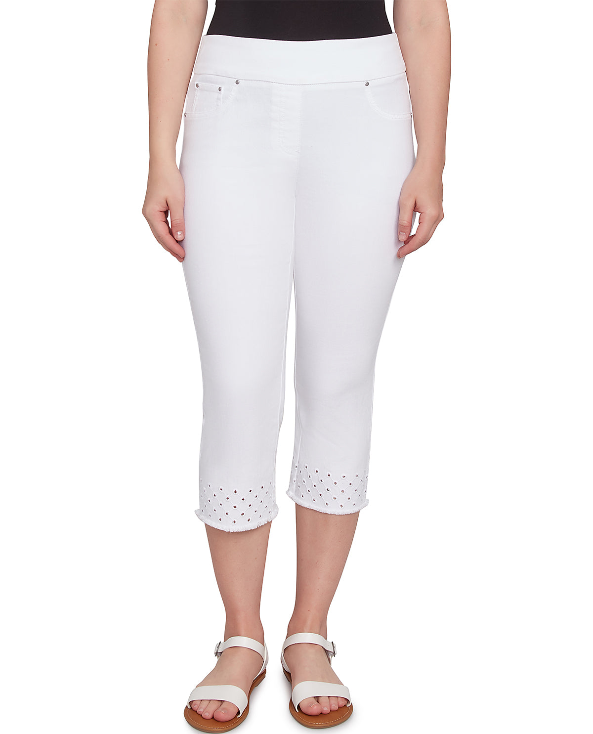 Ruby Road Petite Tinted Tides Denim Capri