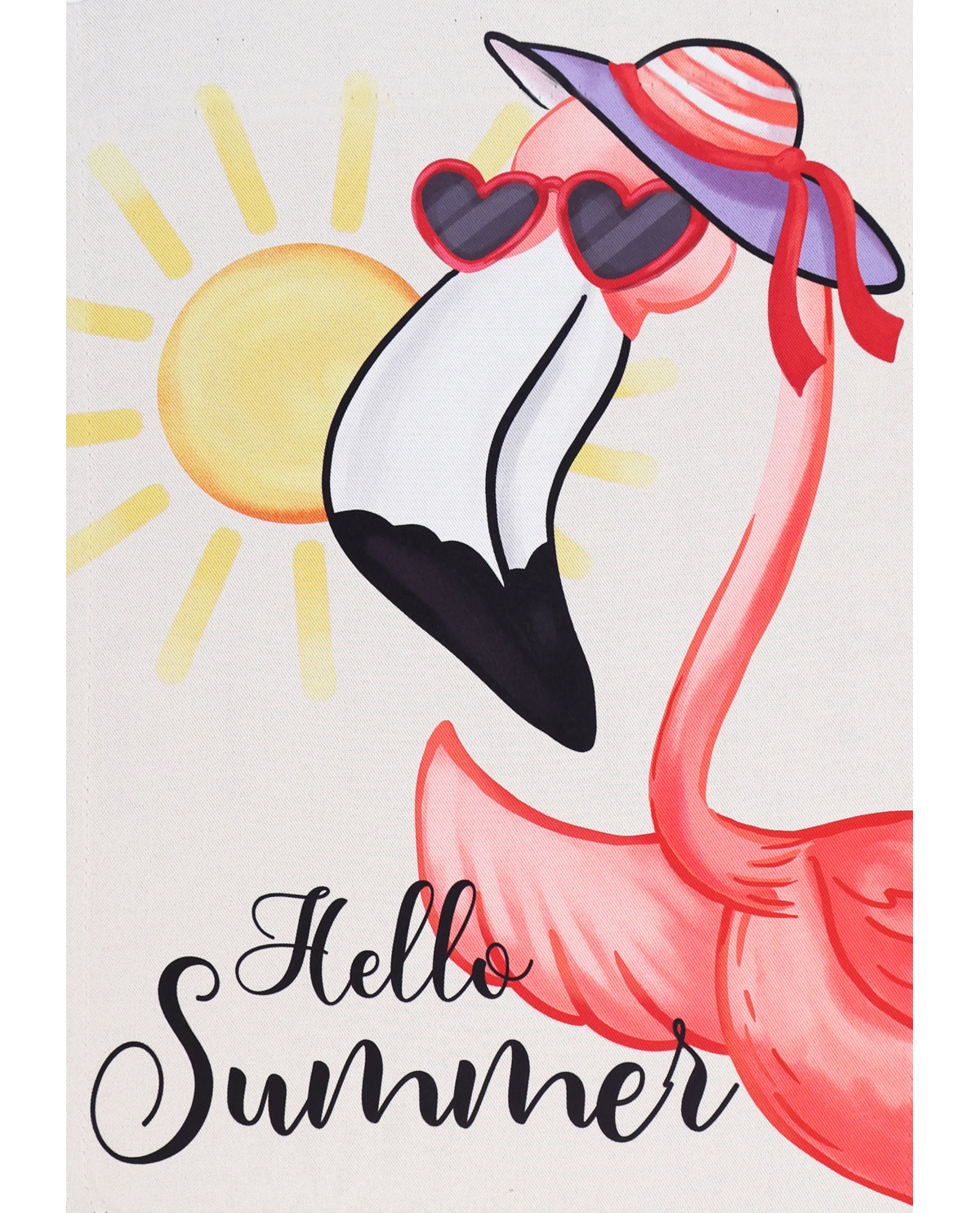 Flamingo Summer Suede Garden Flag