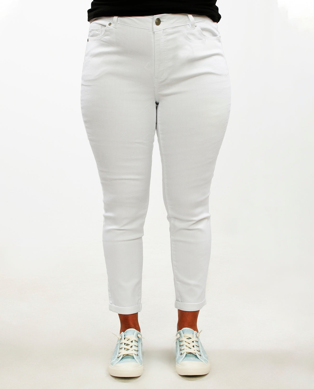 D Jeans Plus Twill Roll Ankle Jeans
