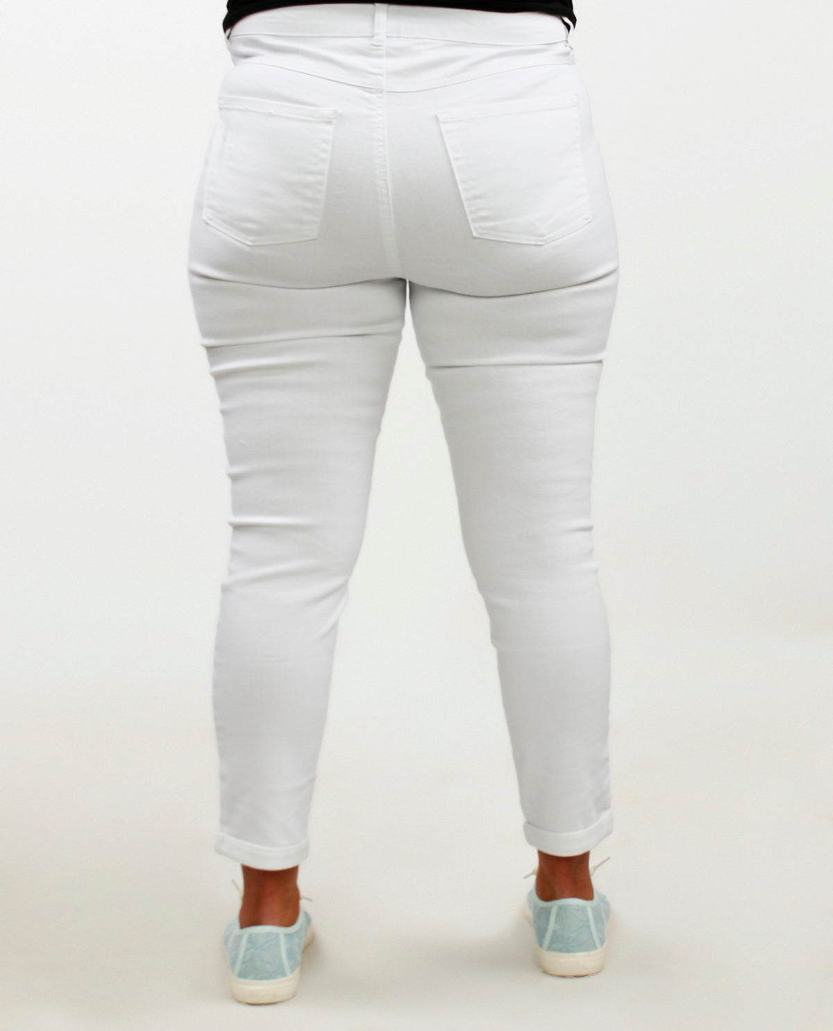 D Jeans Plus Twill Roll Ankle Jeans