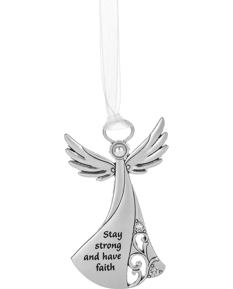 Stay Strong Angel Christmas Ornament