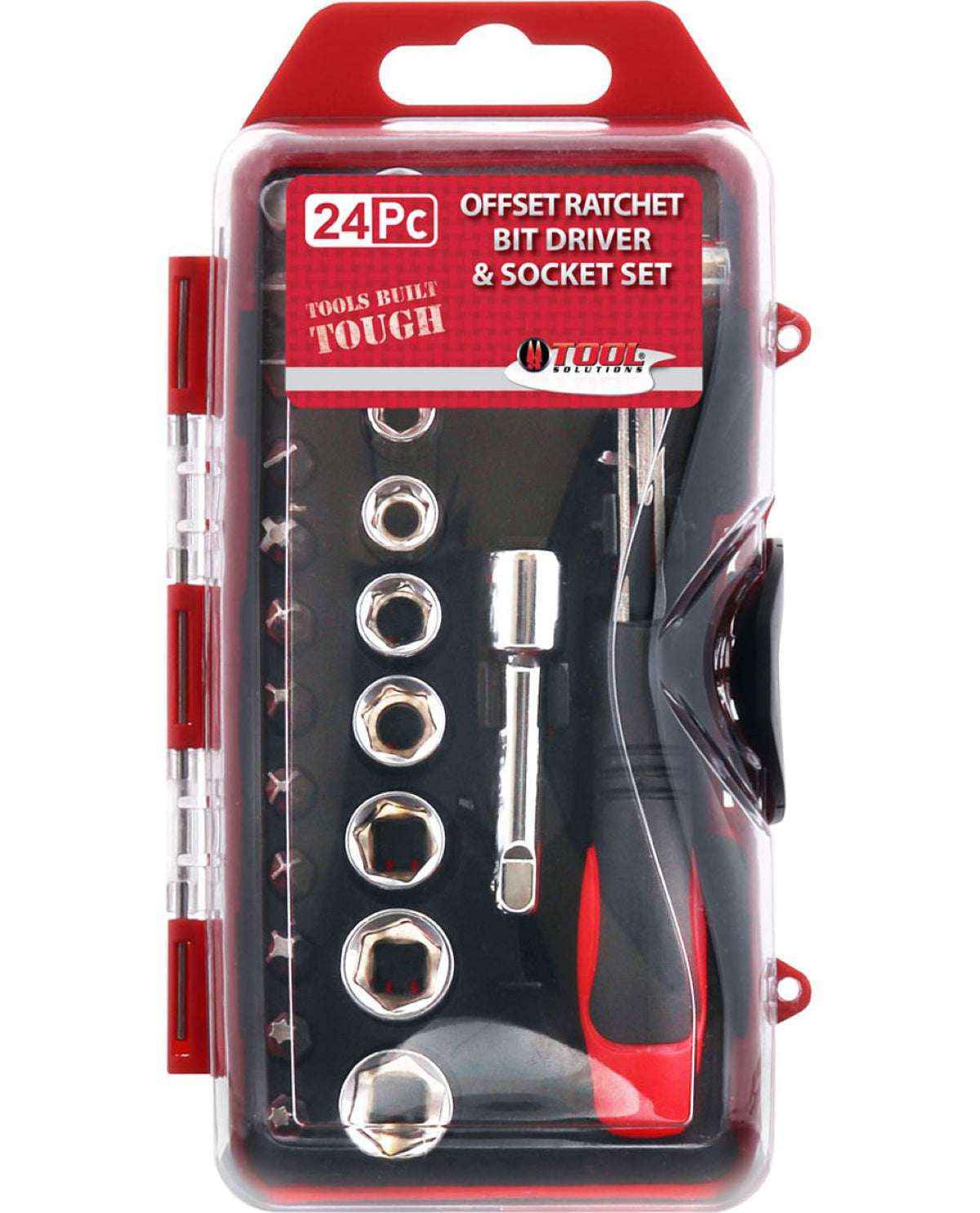 24 Piece Offset Ratchet Bit Driver & Socket Set