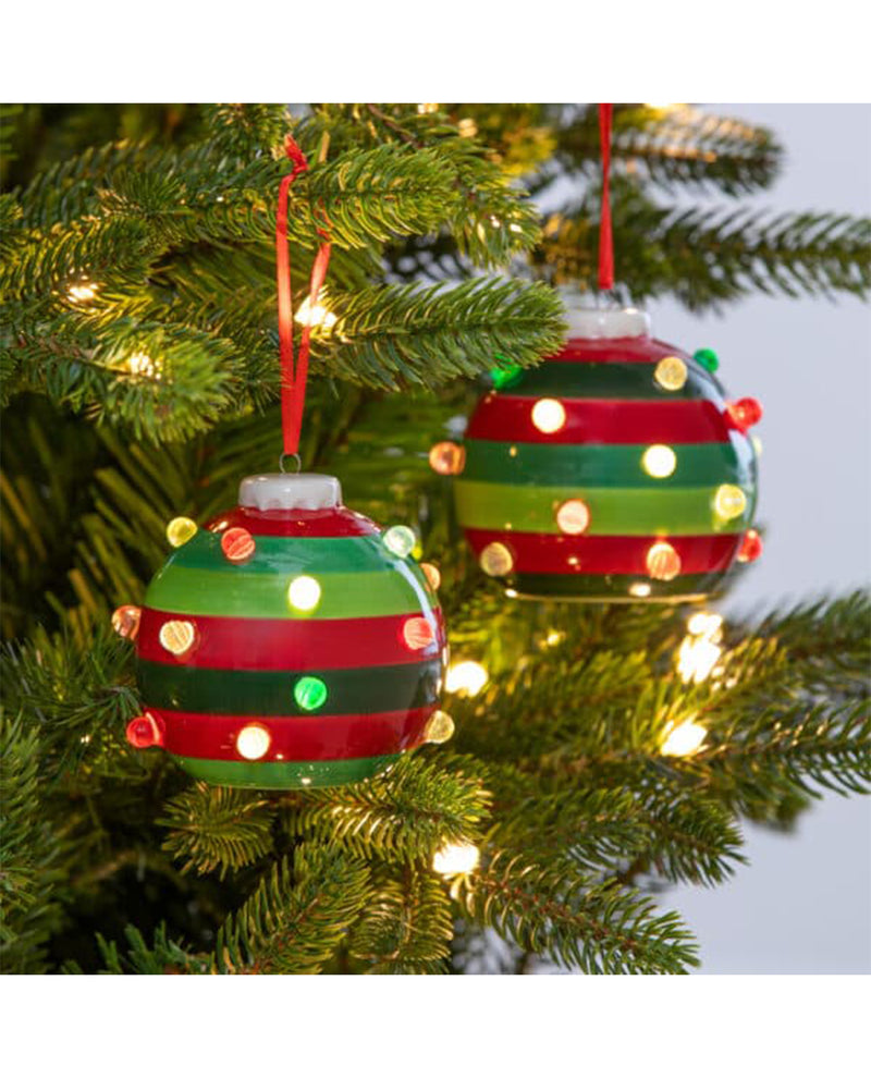 Round LED Ceramic Ornament