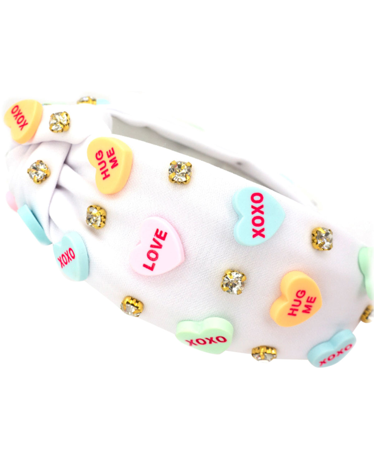 Candy Hearts White Headband