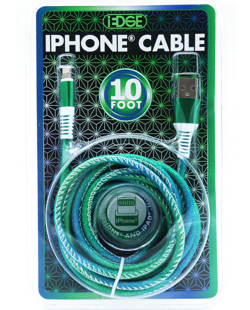 10Ft. Glitter Two-Tone Color Lightning to USB Sync & Charge Cable