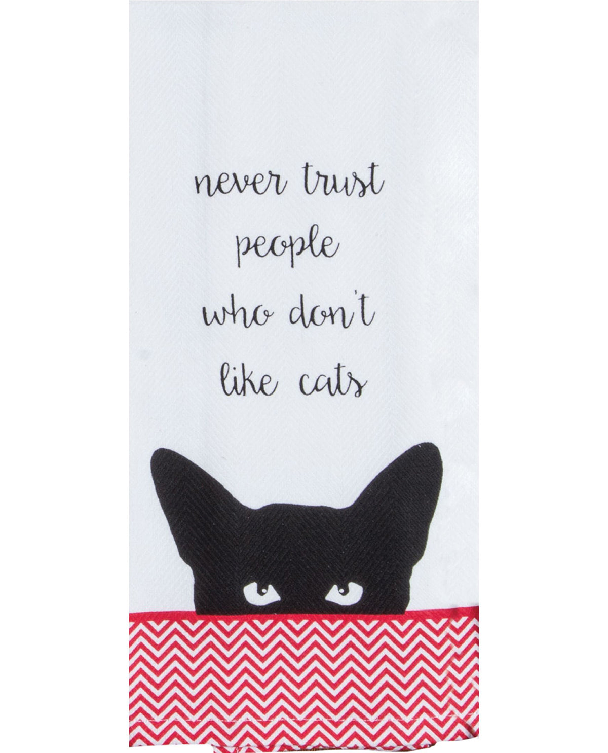 Never Trust Cat Tea Towel