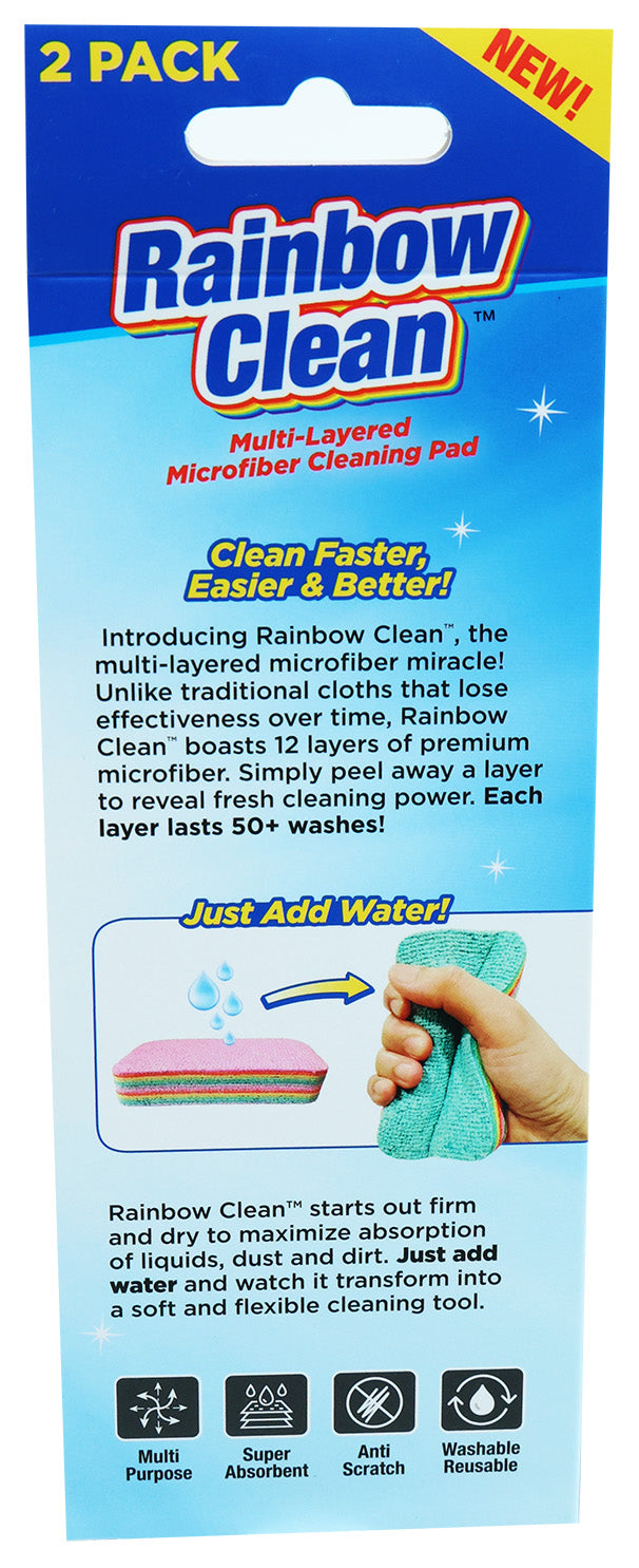 Rainbow Clean Multi-Layered Microfiber Cleaning Pad