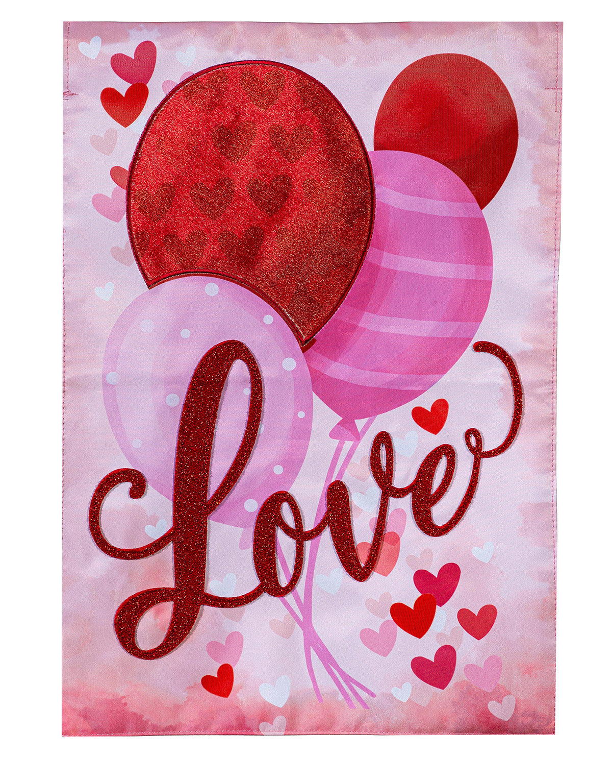 Valentine Love Balloon Mini Garden Flag