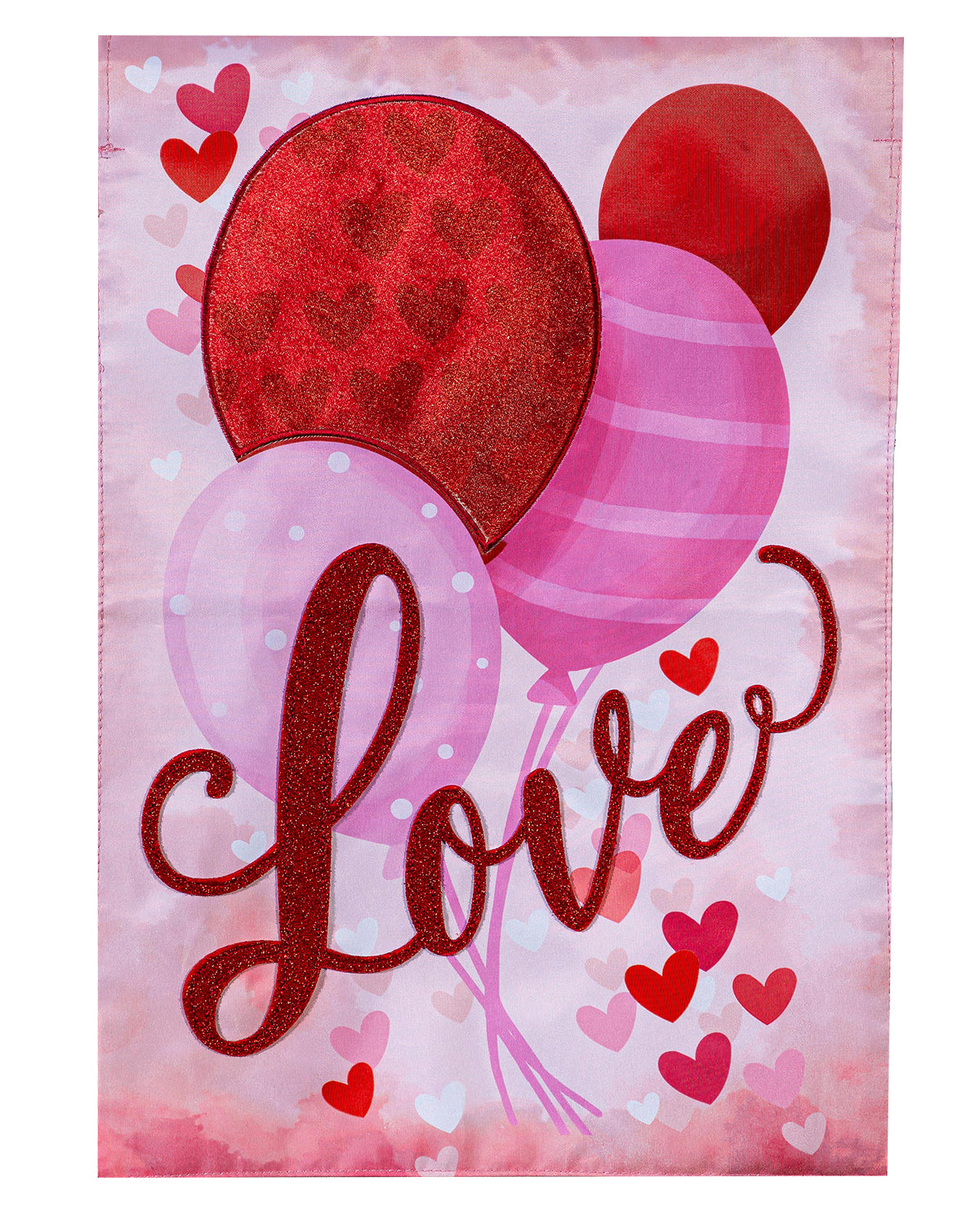Valentine Love Balloon 3D Garden Flag