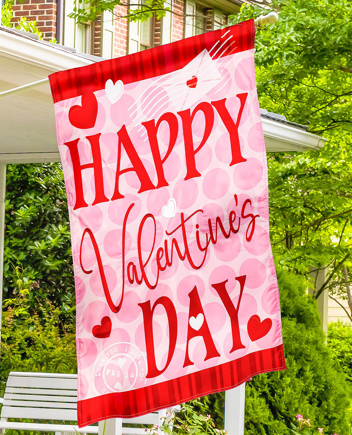 Happy Valentine's Day Garden Flag