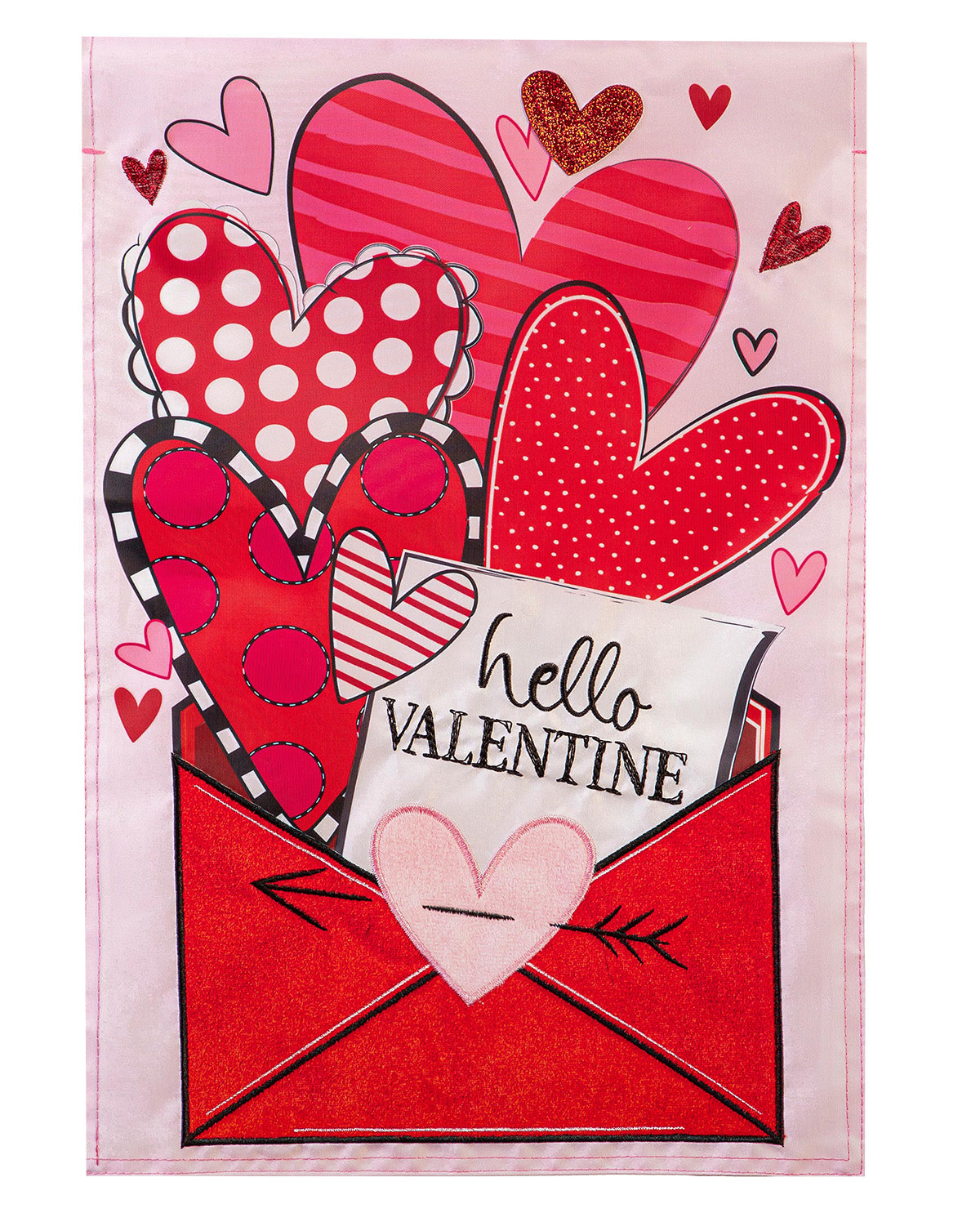 Hello Valentine Mini Flag