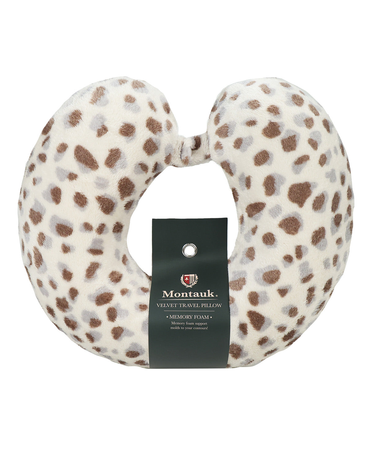Montauk Animal Print Velvet Neck Pillow With Snap