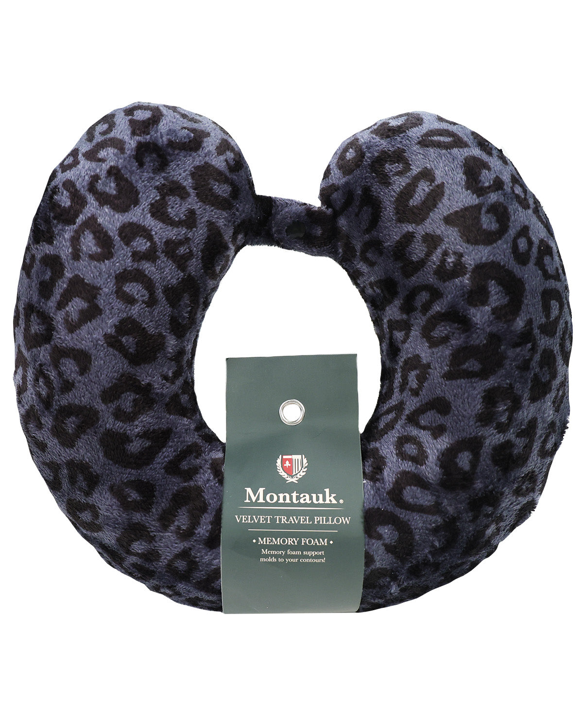 Montauk Animal Print Velvet Neck Pillow With Snap