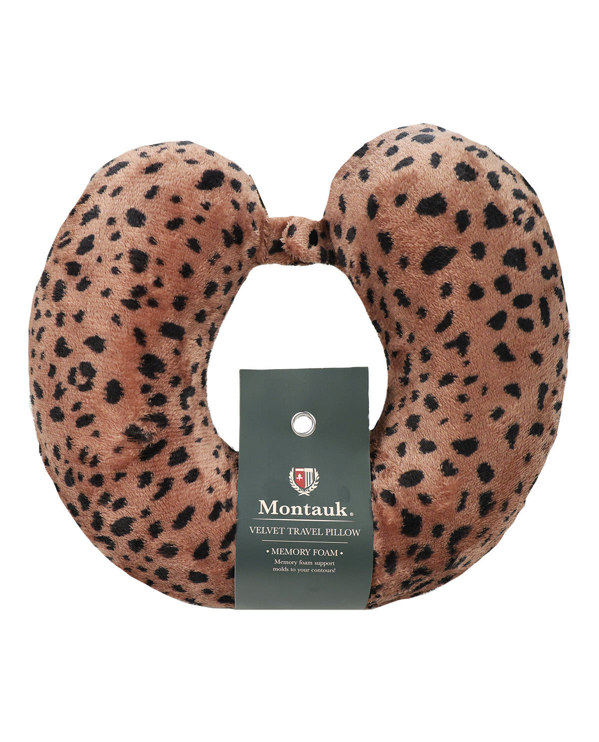 Montauk Animal Print Velvet Neck Pillow With Snap