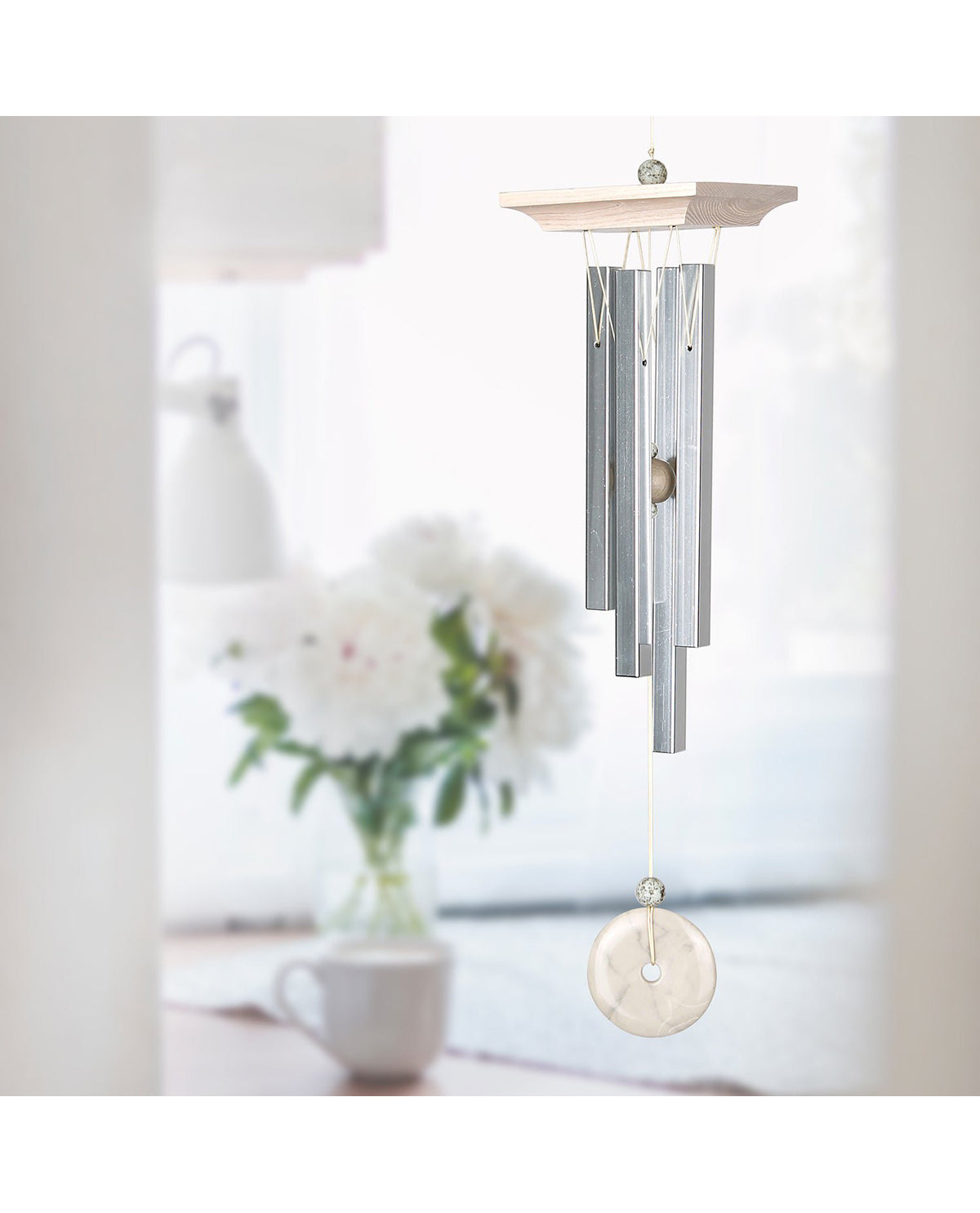 White Marble Woodstock Wind Chime