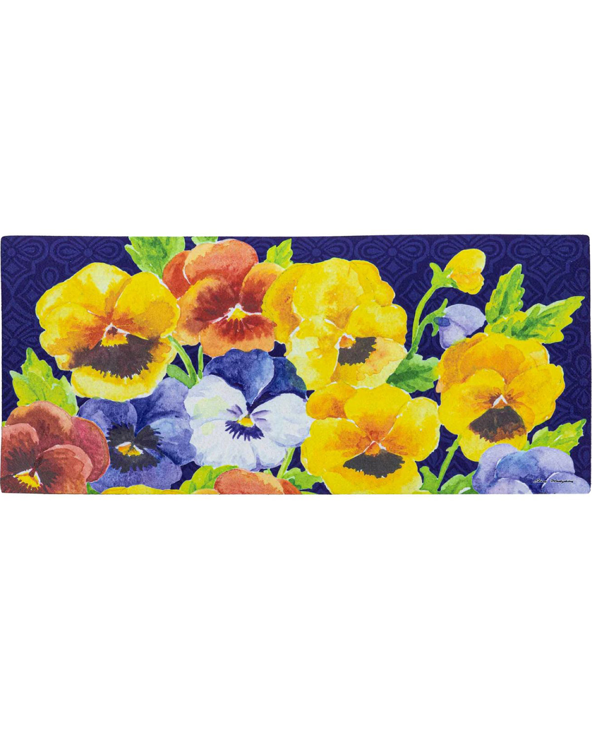 Welcome Pansies Sassafras Switch Mat