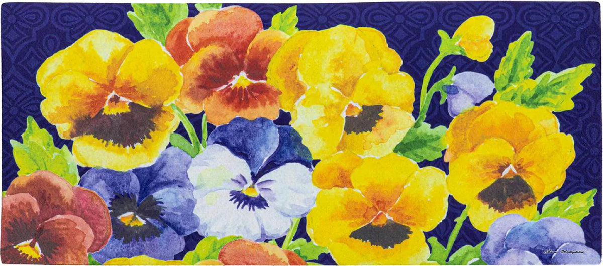 Welcome Pansies Sassafras Switch Mat