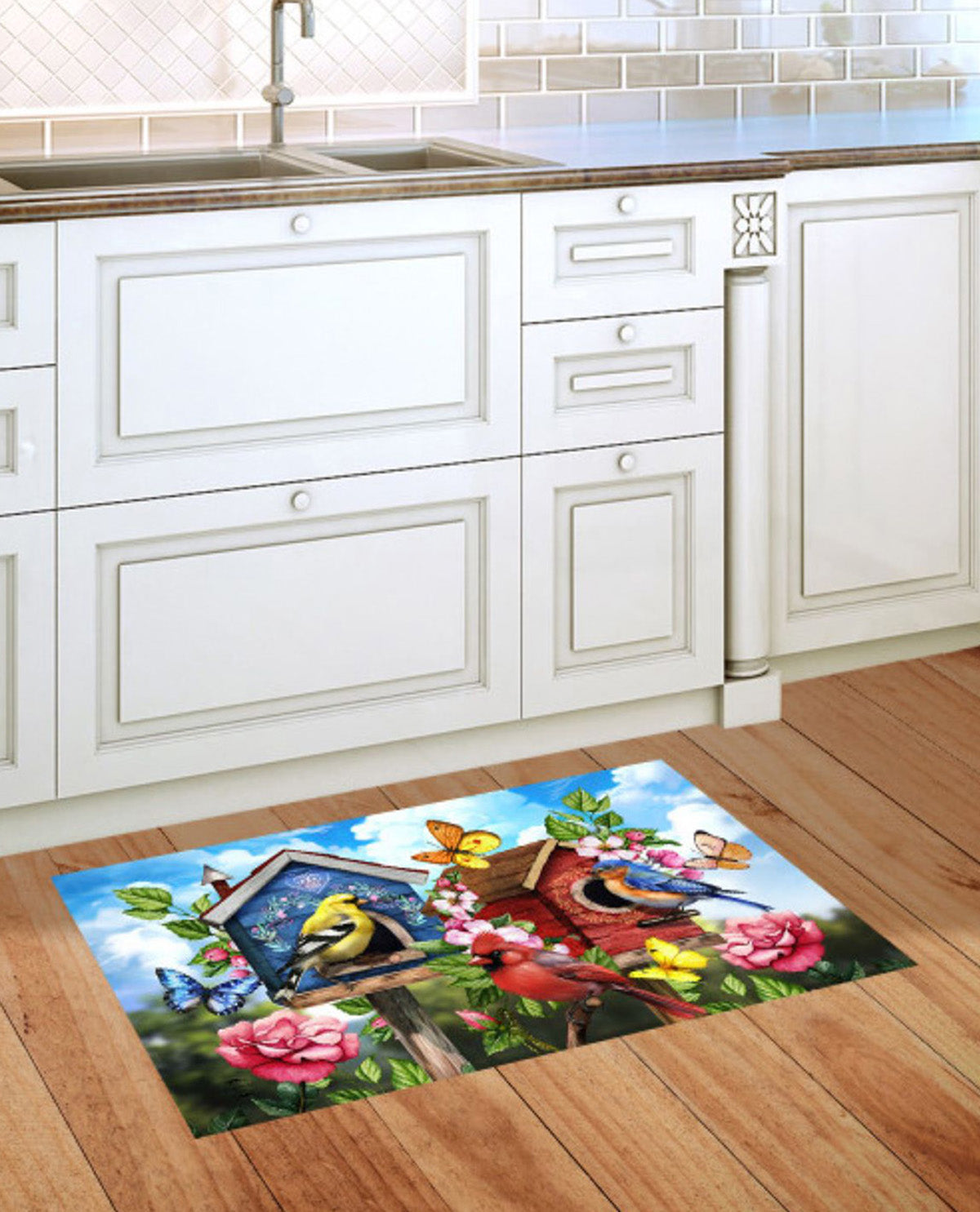 Floral Birdhouse Doormat