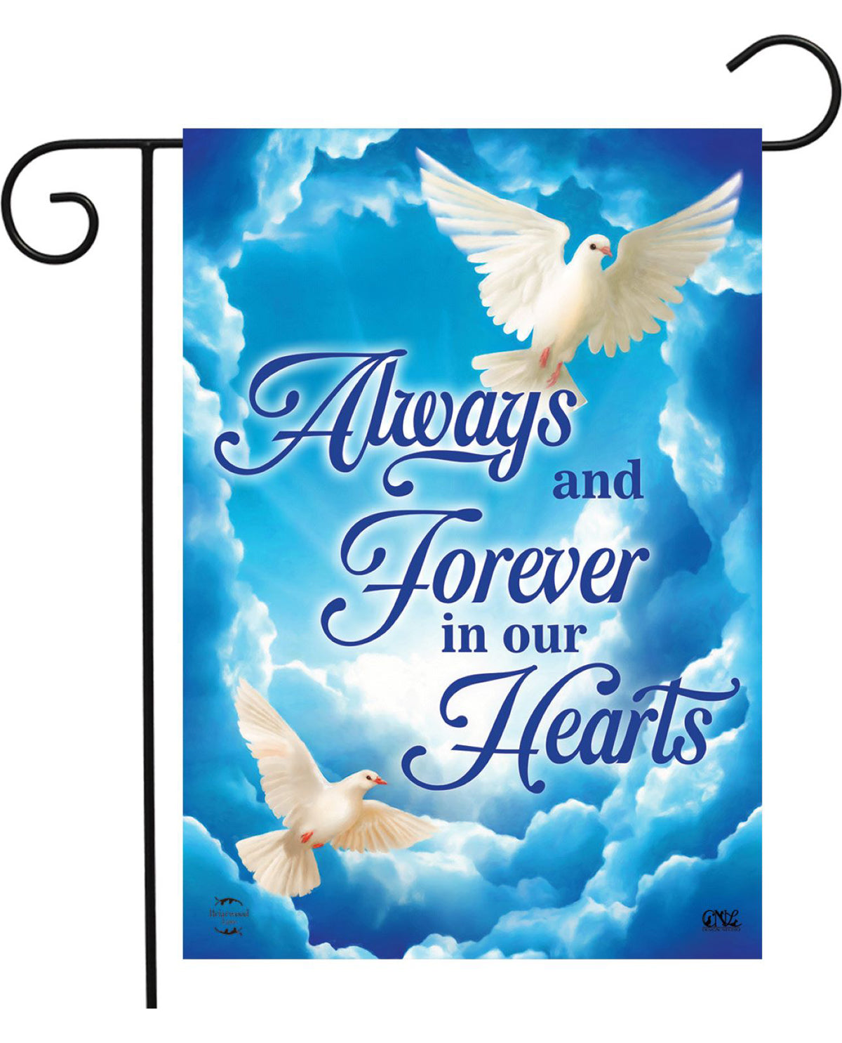 Forever Doves Bereavement Garden Flag