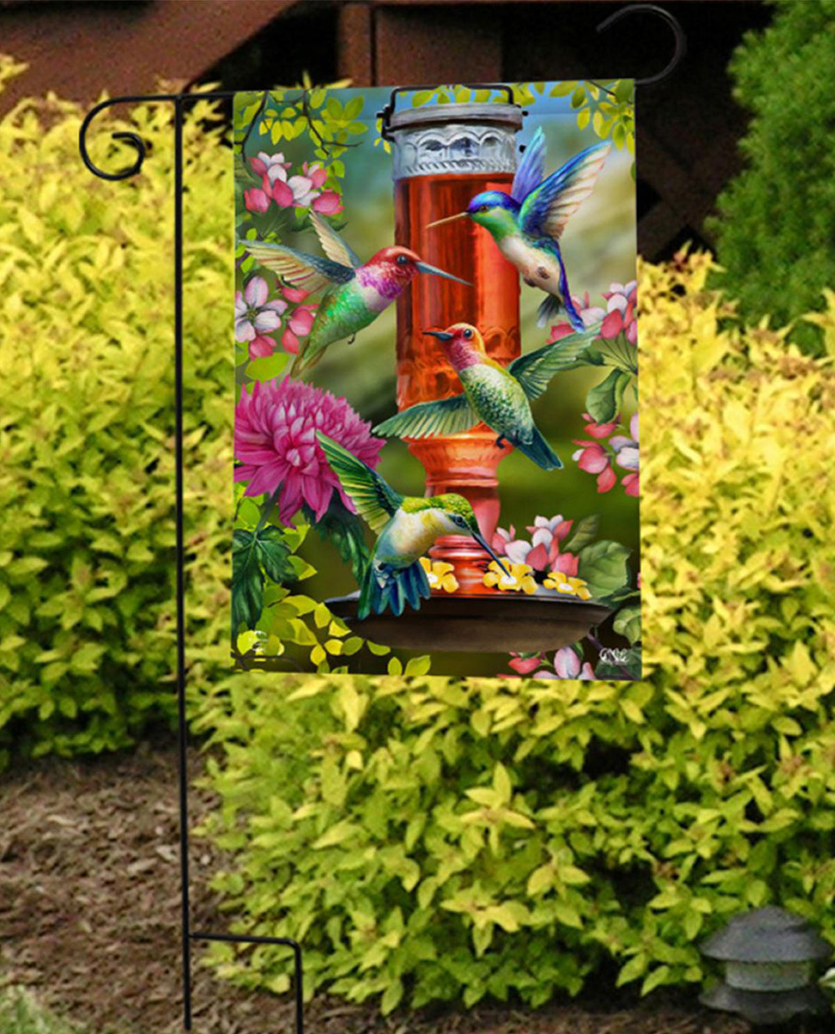 Hummingbird Feeder Garden Flag