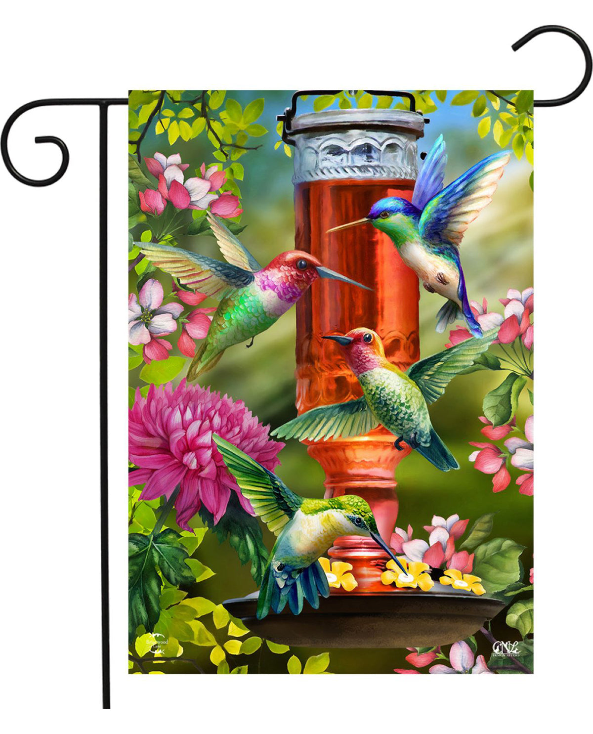 Hummingbird Feeder Garden Flag