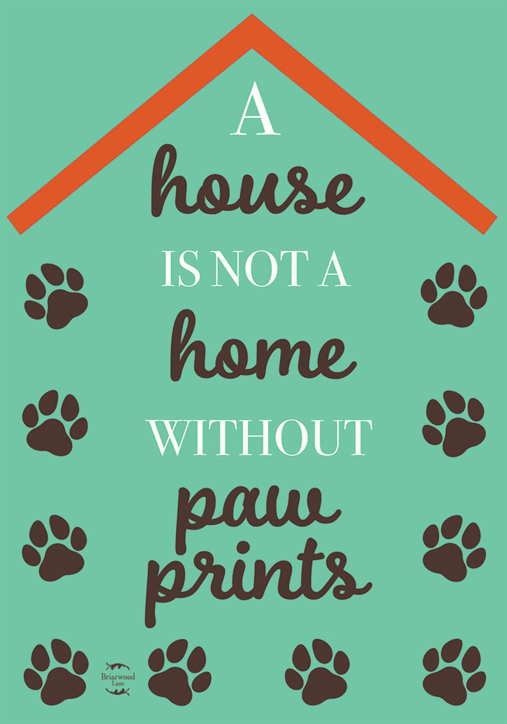 Pawprints Home Garden Flag