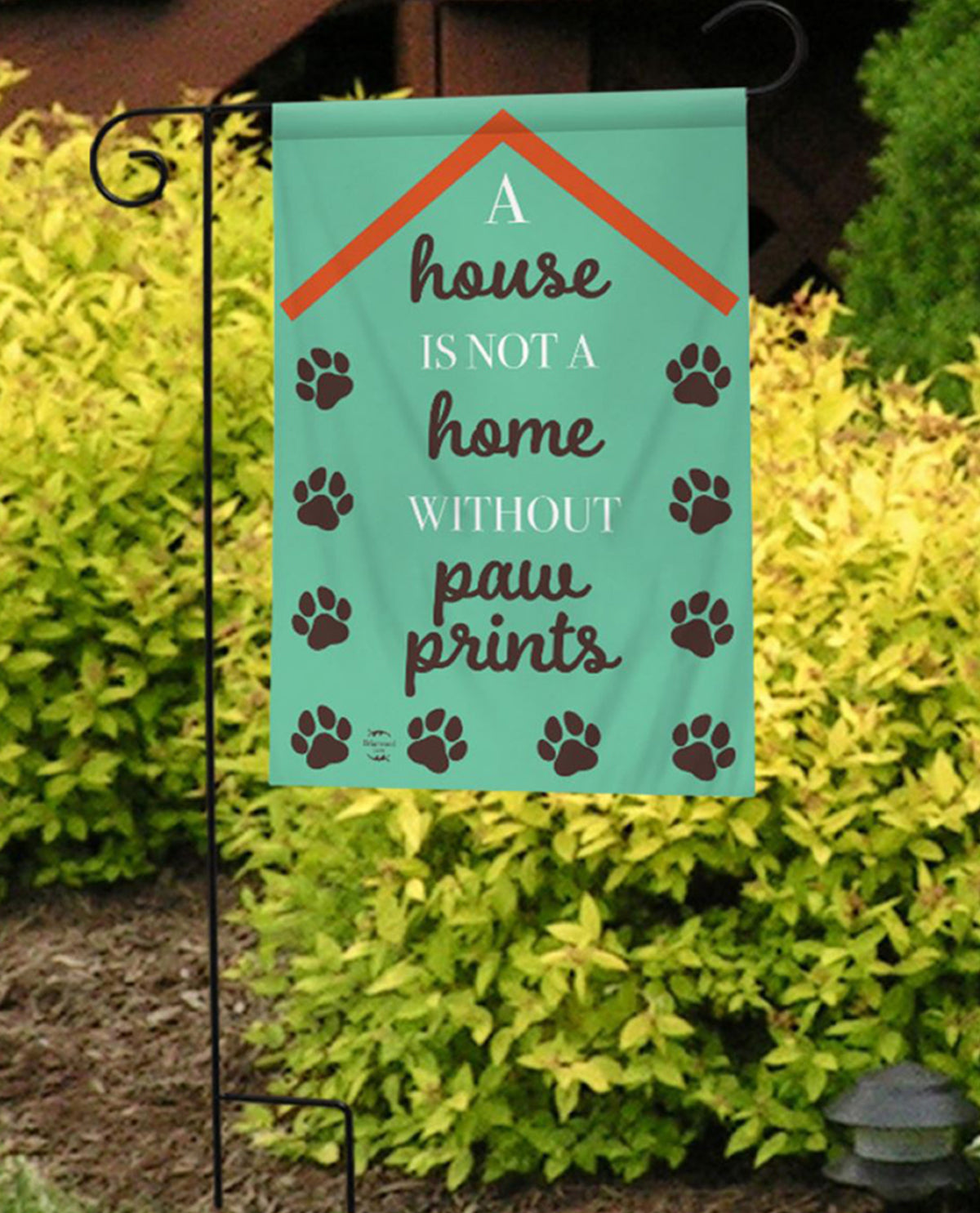 Pawprints Home Garden Flag