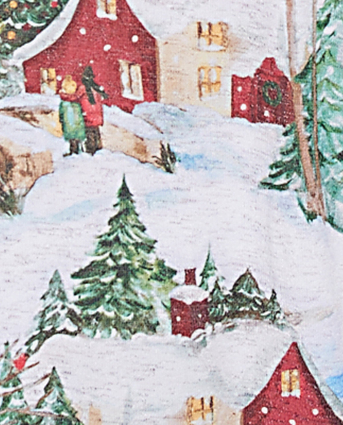 Alfred Dunner Petite Classic Christmas Barn Tie Sleeve Knit Top