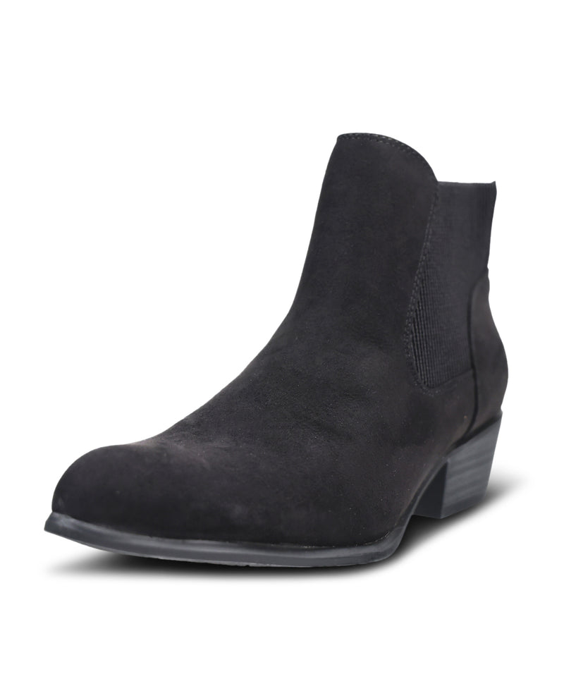 Teagan Black Faux Suede Boot