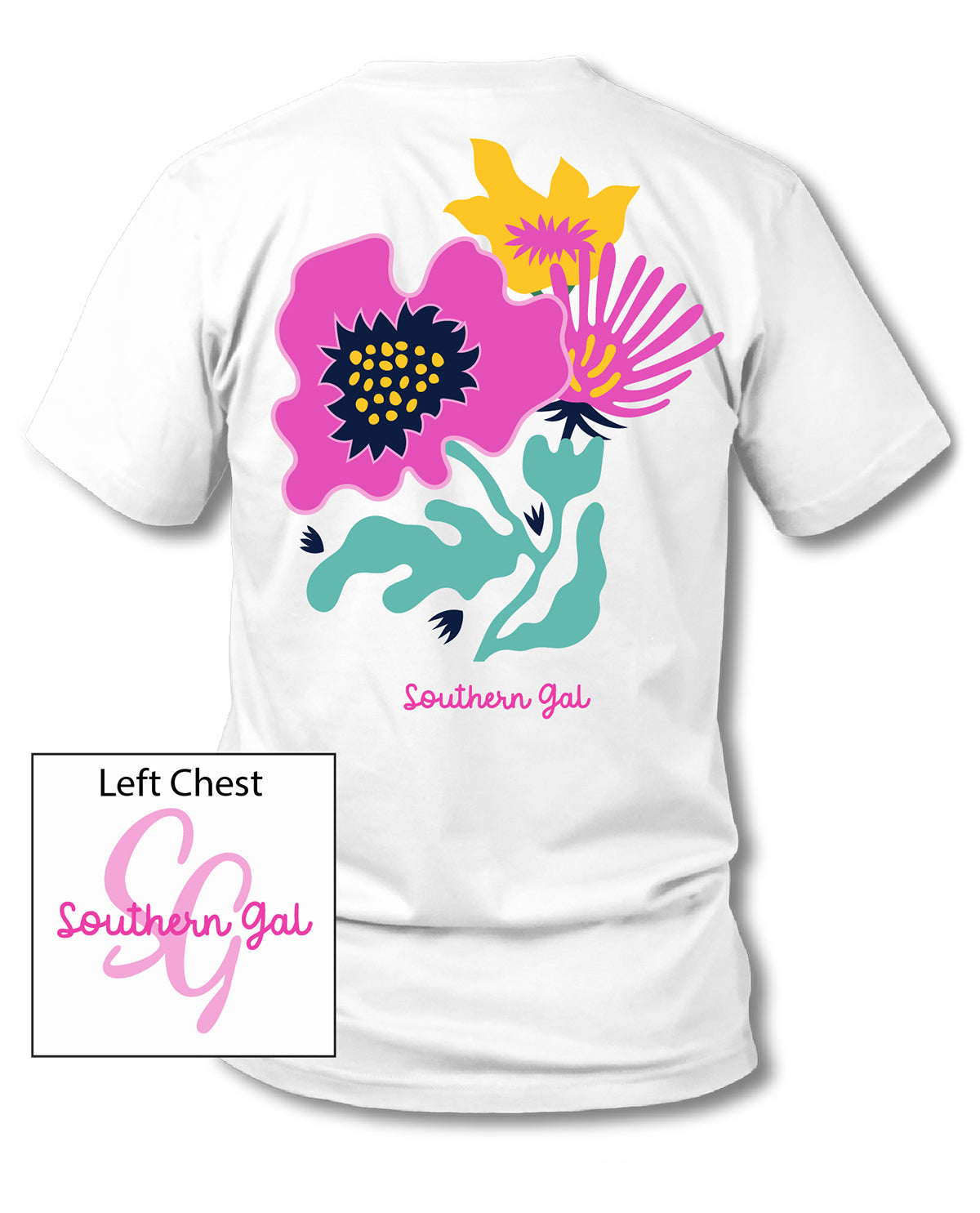 Southern Gal Flowers Short Sleeve Tee