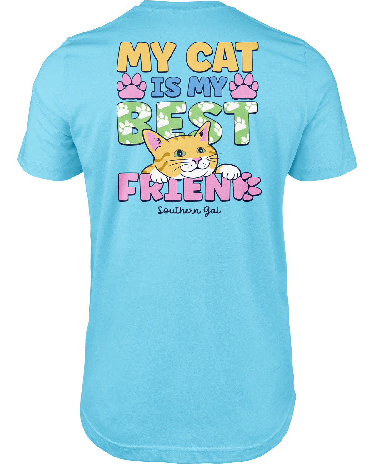 Southern Gal Cat Friend Missy Short Sleeve Screen Tee
