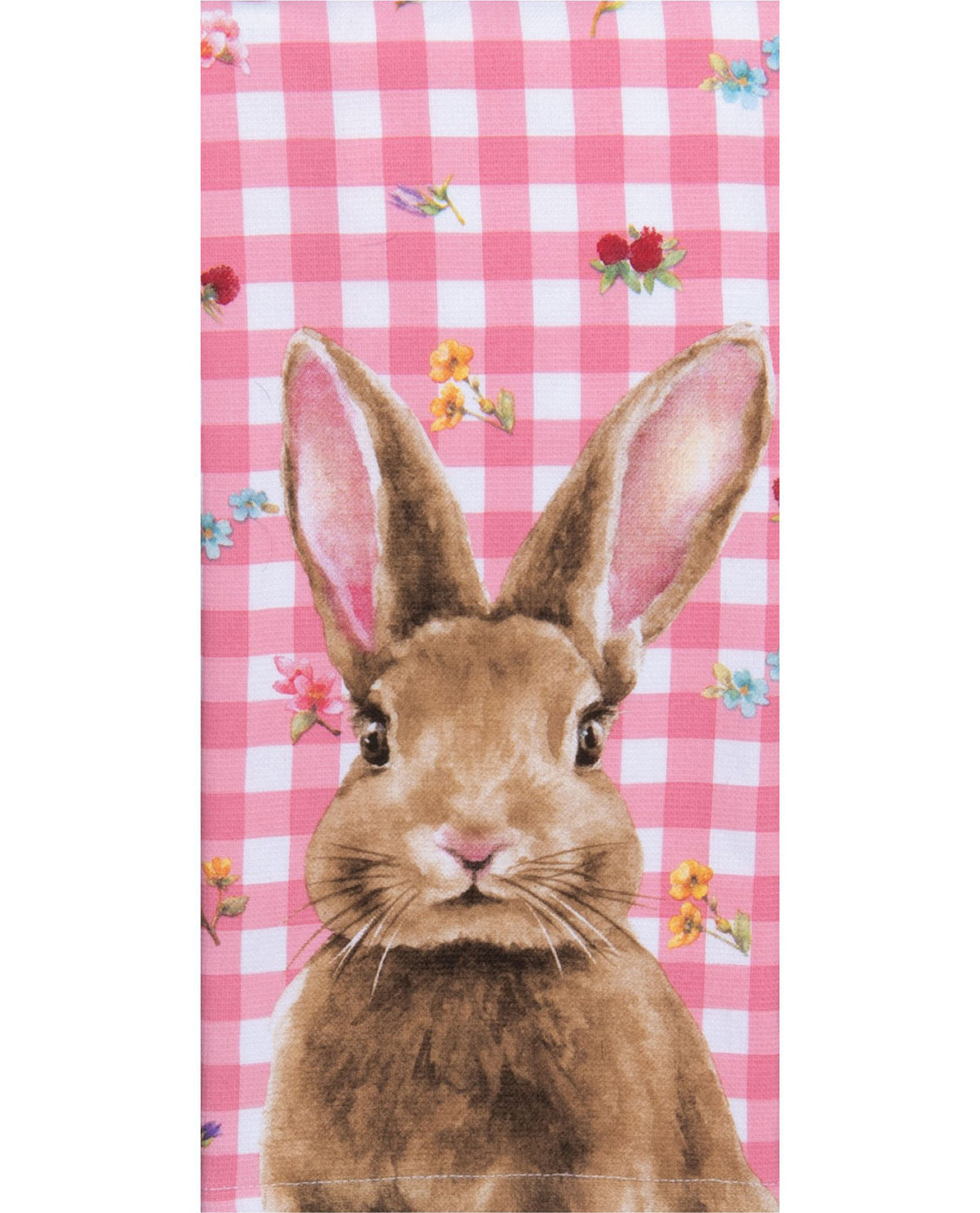 Garden Bunny Gingham Bunny Dual-Purpose Terry Cotton Kitchen Towel