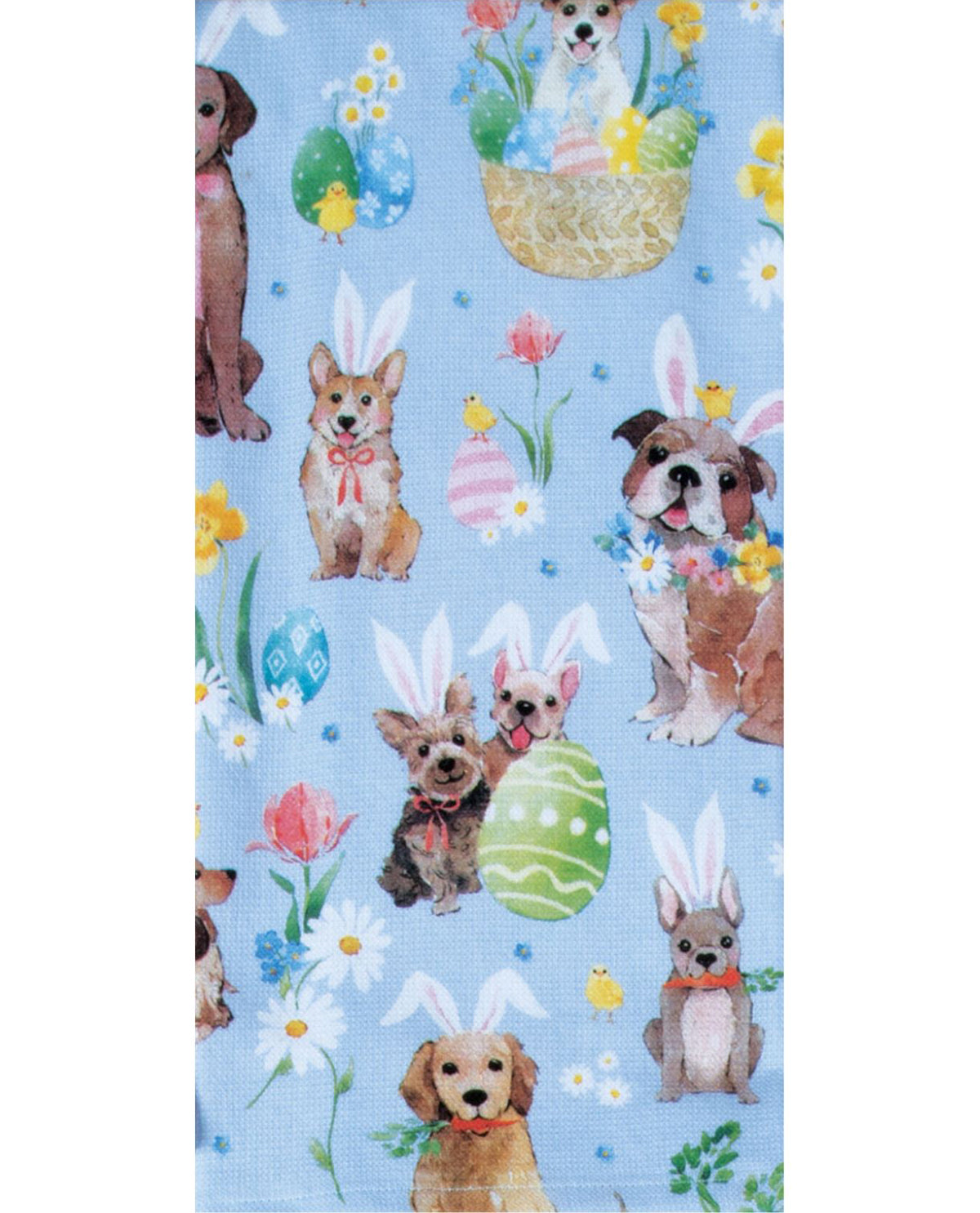 Easter Parade Puppy Toss Dual-Purpose Terry Cotton Kitchen Towel