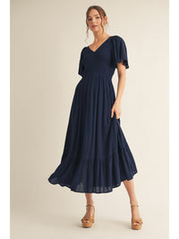 Solid Tiered Maxi Dress